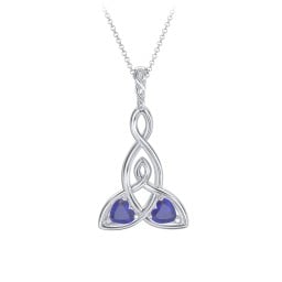 Celtic Motherhood Knot Birthstone Necklace