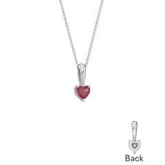 Engravable Generations Stacking Hearts Pendant - 1 – 10K Yellow Gold with Ruby