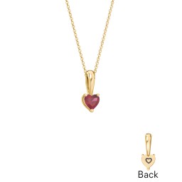 Engravable Generations Stacking Hearts Pendant - 1 in 10K Solid Yellow Gold