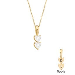 Engravable Generations Stacking Hearts Pendant - 2