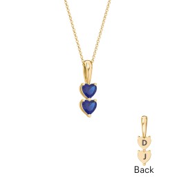 Engravable Generations Stacking Hearts Pendant - 2