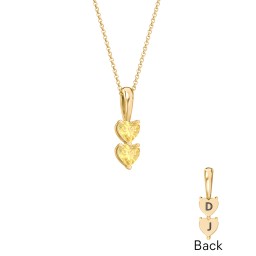 Engravable Generations Stacking Hearts Pendant - 2