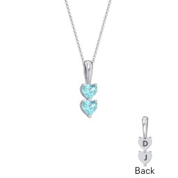 Engravable Generations Stacking Hearts Pendant - 2