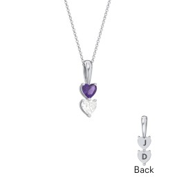 Engravable Generations Stacking Hearts Pendant - 2
