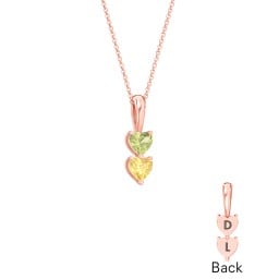 Engravable Generations Stacking Hearts Pendant - 2