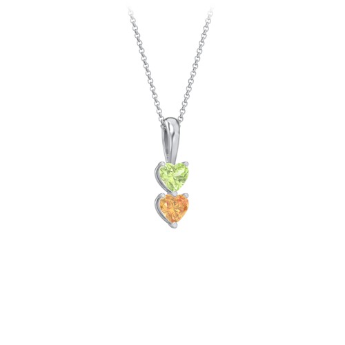 Engraved Generations Stacking Hearts Pendant - 2