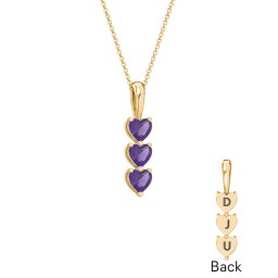 Engravable Generations Stacking Hearts Pendant - 3