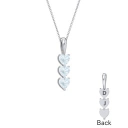 Engravable Generations Stacking Hearts Pendant - 3