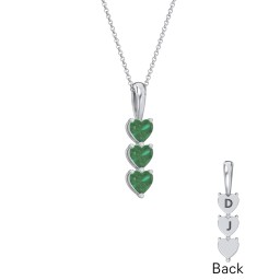 Engravable Generations Stacking Hearts Pendant - 3