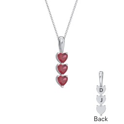 Engravable Generations Stacking Hearts Pendant - 3