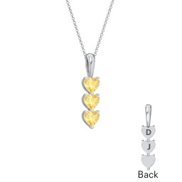 Engravable Generations Stacking Hearts Pendant - 3