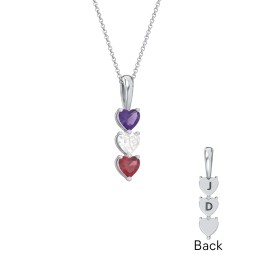 Engravable Generations Stacking Hearts Pendant - 3
