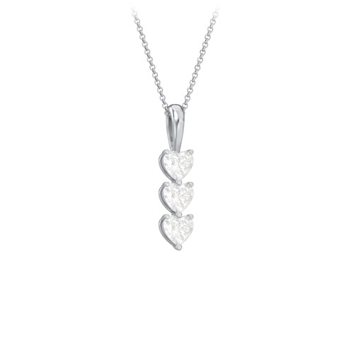 Engraved Generations Stacking Hearts Pendant - 3