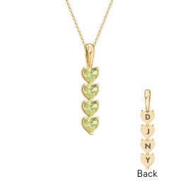Engravable Generations Stacking Hearts Pendant - 4