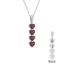 Engravable Generations Stacking Hearts Pendant - 4