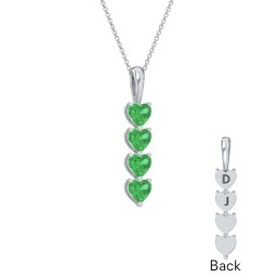 Engravable Generations Stacking Hearts Pendant - 4