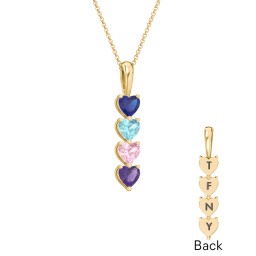Engravable Generations Stacking Hearts Pendant - 4