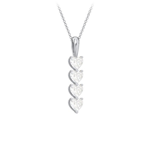 Engraved Generations Stacking Hearts Pendant - 4