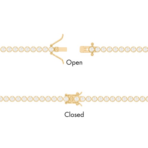 Round Cubic Zirconia Tennis Necklace