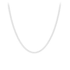 Round Cubic Zirconia Tennis Necklace – Sterling Silver