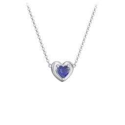 Puffy Heart Pendant with 1 Birthstone
