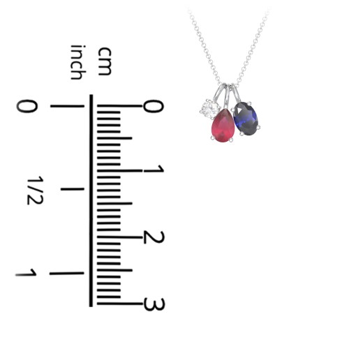 Toi et Moi + Baby and Me - Necklace Charms – Sterling Silver with Amethyst, Citrine, and Garnet