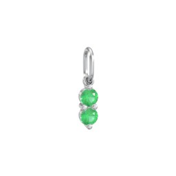 2 Gemstone Vertical Charm