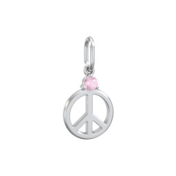 Peace Charm with Gemstone