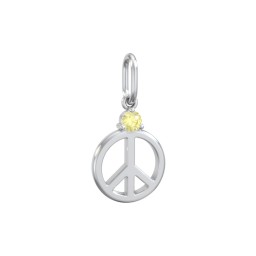 Peace Charm with Gemstone