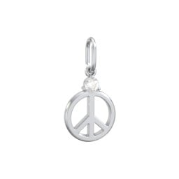 Peace Charm with Gemstone