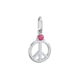 Peace Charm with Gemstone