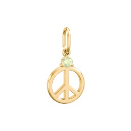 Peace Charm with Gemstone