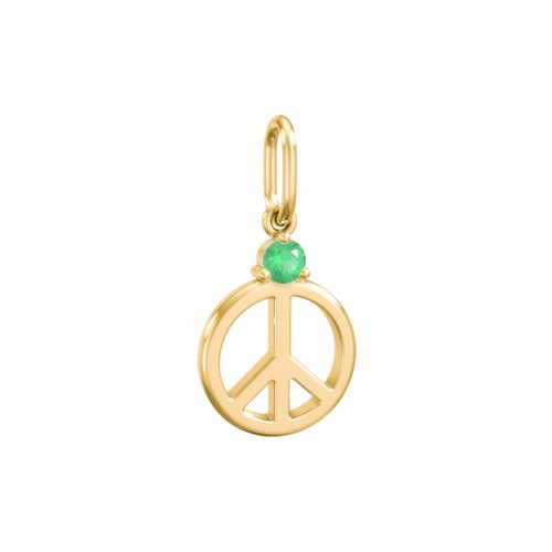 Peace Charm with Gemstone
