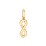 Vertical Infinity Charm – 10K Yellow Gold