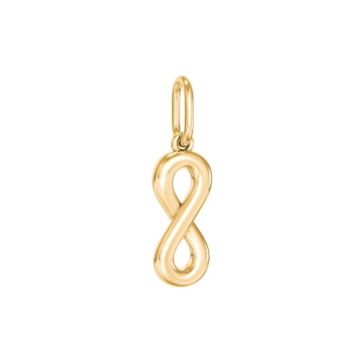 Vertical Infinity Charm – 10K Yellow Gold