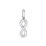 Vertical Infinity Charm – Sterling Silver