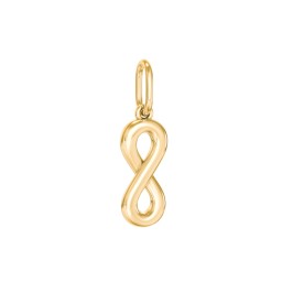 Vertical Infinity Charm in 10K Solid Yellow Gold