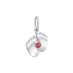 Baby Feet Gemstone Charm