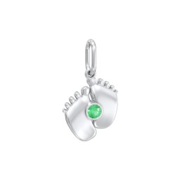 Baby Feet Gemstone Charm