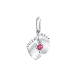 Baby Feet Gemstone Charm