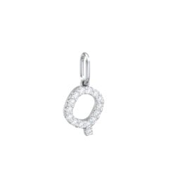 Pavé Initial Charm-Q