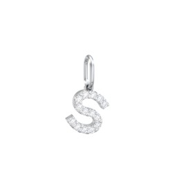 Pavé Initial Charm-S