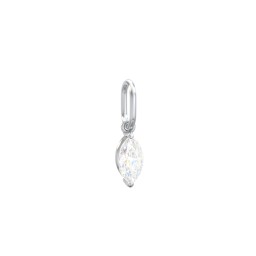Marquise Gemstone Charm in 925 Sterling Silver with Diamond