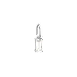 Baguette Gemstone Charm in 925 Sterling Silver with Cubic Zirconia