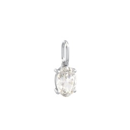 Oval Gemstone Charm in 925 Sterling Silver with Cubic Zirconia