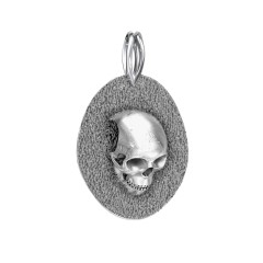 Men's Engravable Ancient Skull Pendant – Sterling Silver