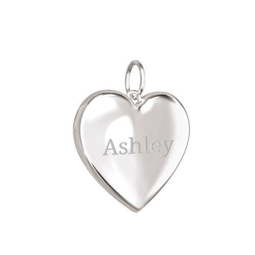 Engravable Heart Photo Locket Charm