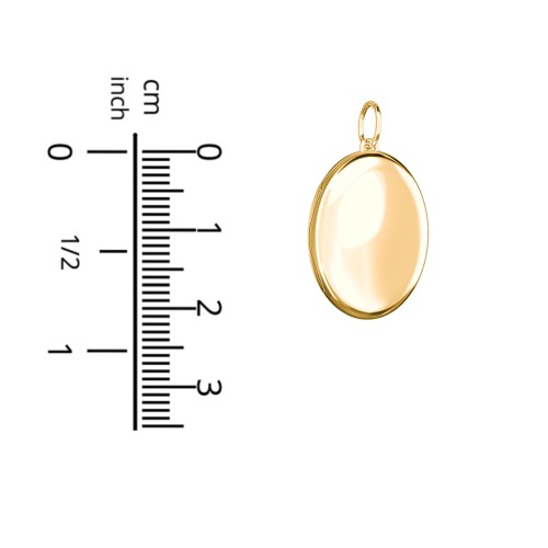 Engravable Oval Photo Locket Charm – Sterling Silver