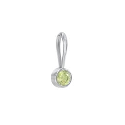 Bezel-Set Round Cut Charm (Dainty)