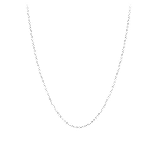 Sterling Silver Cable Chain Necklace - 16" with 2" Extender